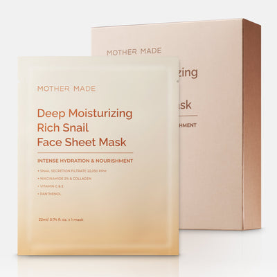 Deep Moisturizing Rich Snail Face Sheet Mask (Pack of 10)